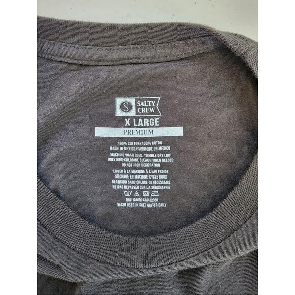 Salty Crew Shirt Mens XL Black Find Refuge In The Sea Graphic Cotton - Picture 8 of 9